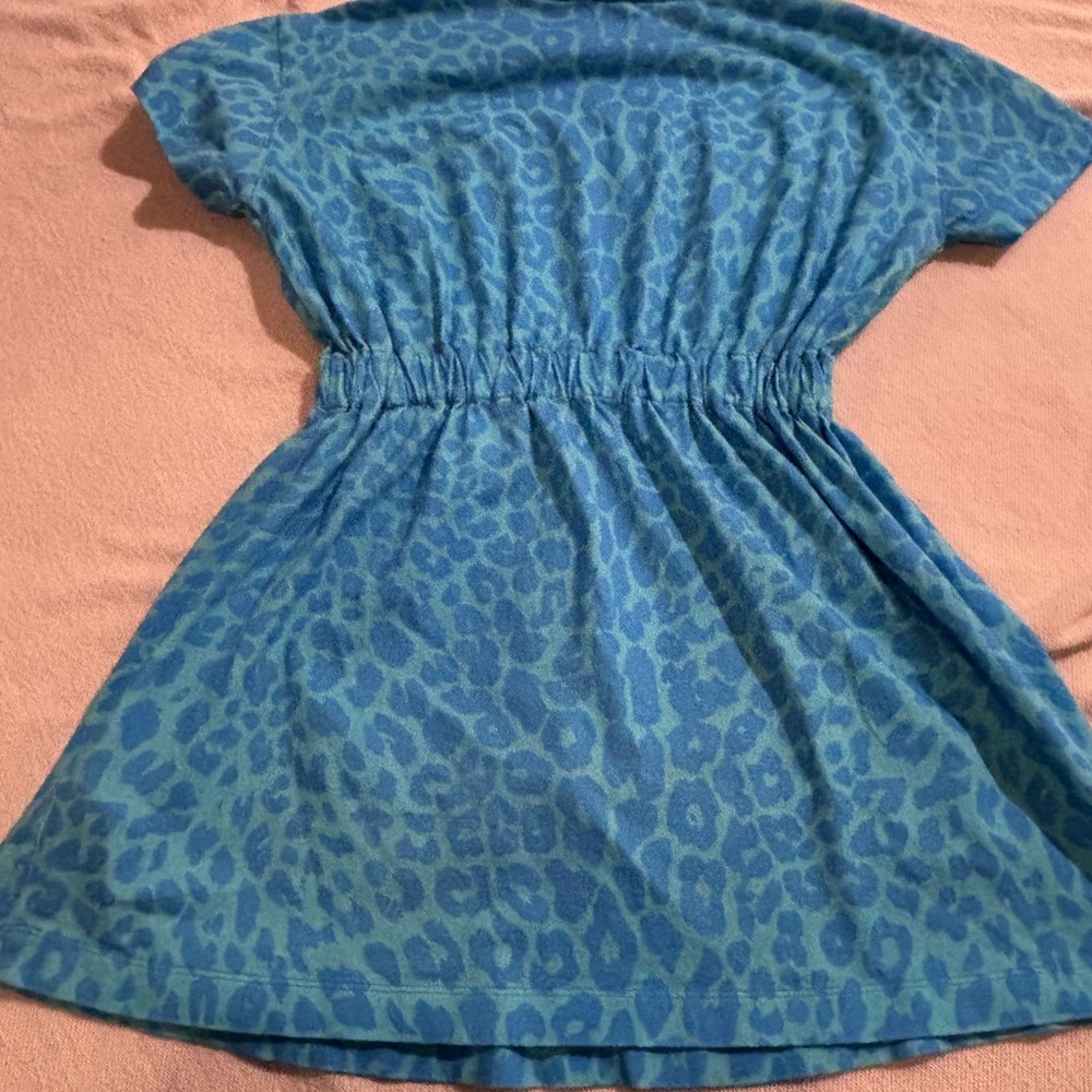Balmain Kids Leopard Print Blue Nightgown - Picture 7 of 9